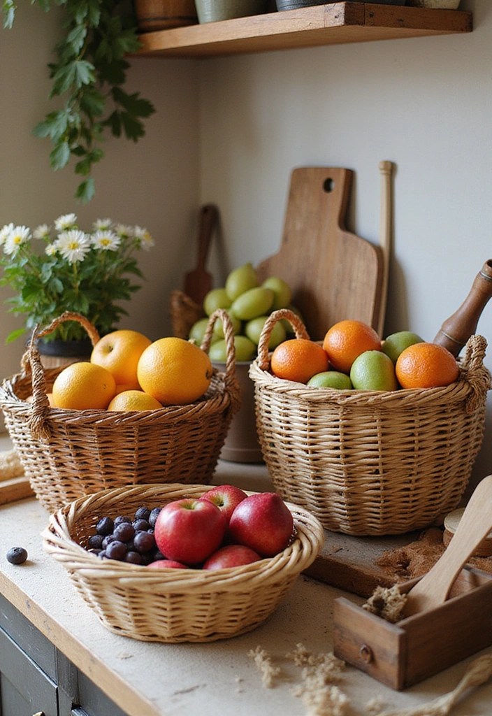 15 Ideas de Almacenamiento en la Cocina Que Te Harán Decir '¿Por Qué No Se Me Ocurrió Antes?!' - 10. Cestas y Cajas para Almacenamiento