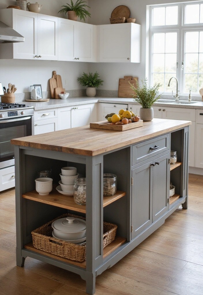 15 Ideas de Almacenamiento en la Cocina Que Te Harán Decir '¿Por Qué No Se Me Ocurrió Antes?!' - 15. Sistema de Almacenamiento en la Isla de Cocina